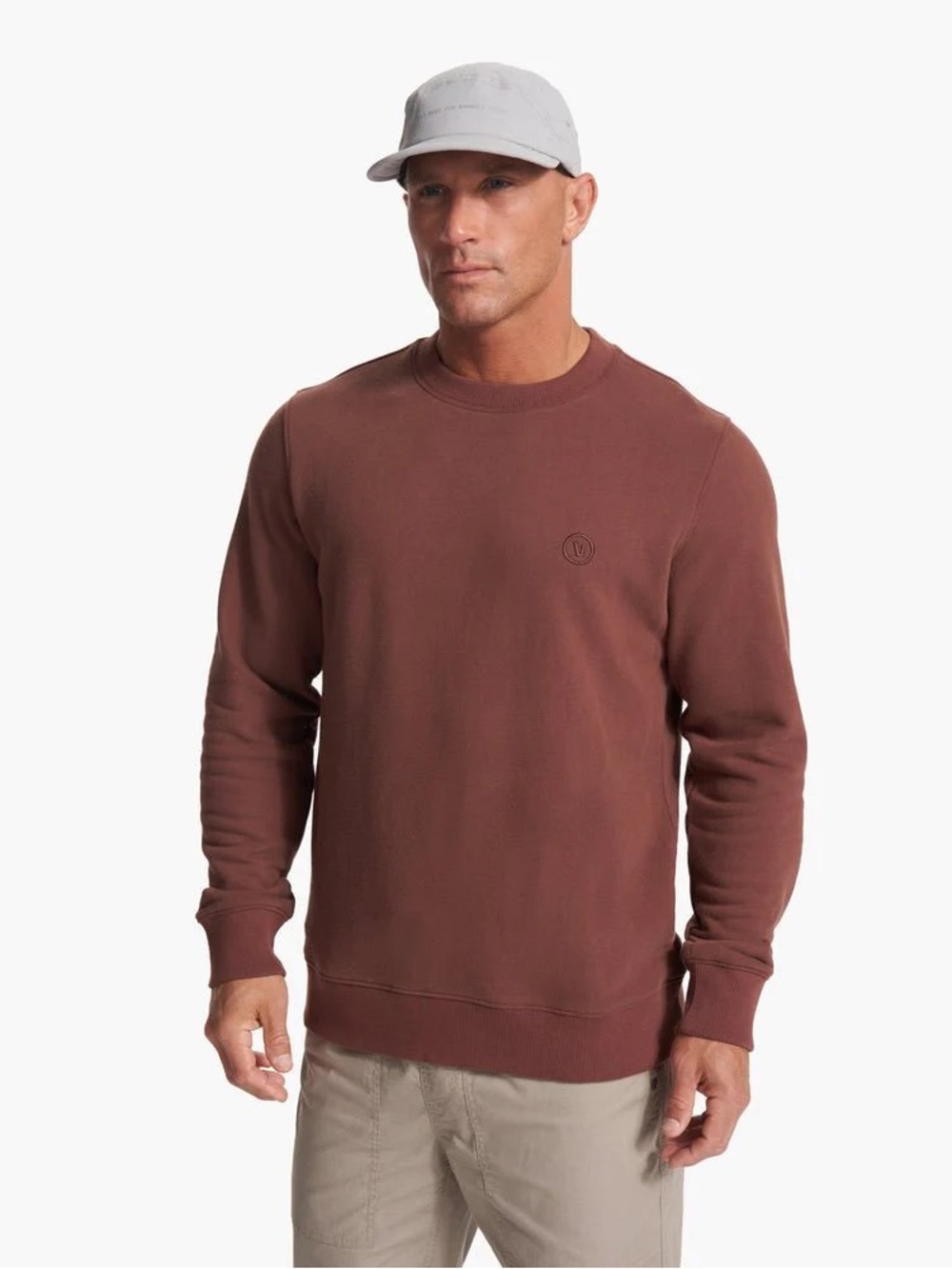 Vuori Cypress Cotton Blend Modern Crewneck Sweatshirt.